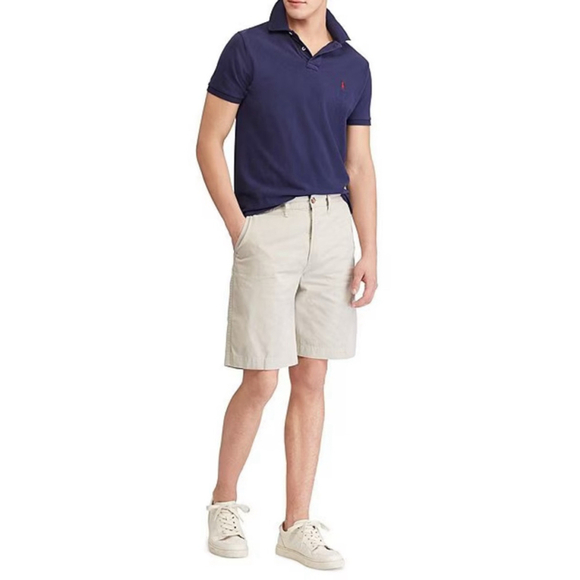 Polo Ralph Lauren Relaxed Fit Twill 10" Inseam Surplus Shorts Khaki Sz 35​ - Picture 1 of 8